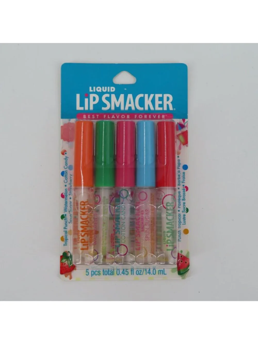 Lip Smacker Liquid Glosses 5 Pack Clear Glittered Flavored Party NEW Sealed